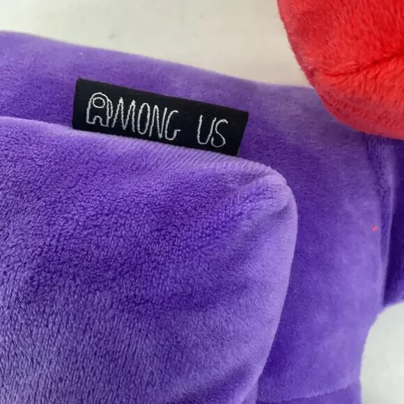 Among Us Video Game Character Plush Dolls Alien Imposter Preowned LOT Purple Red